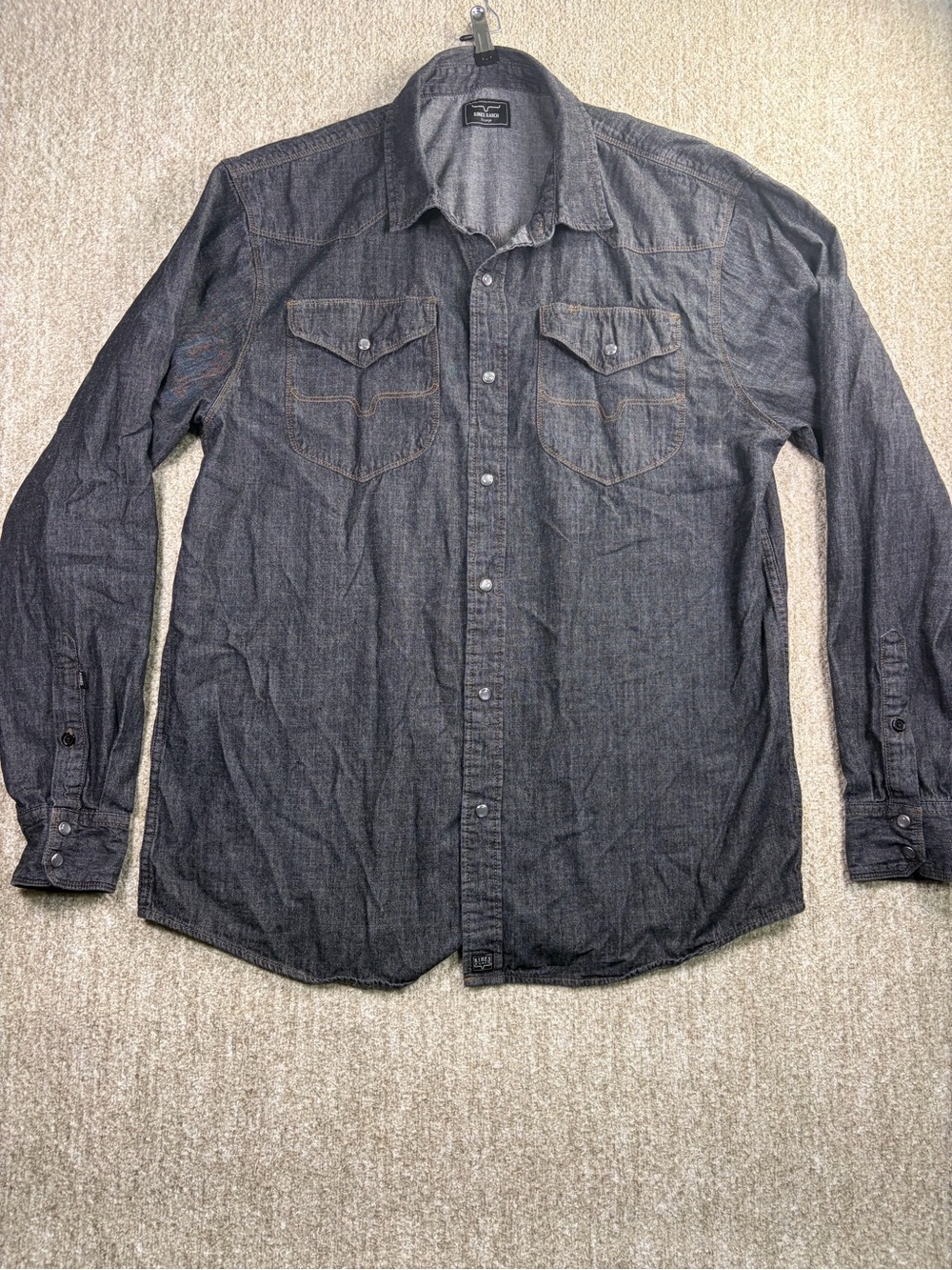 Kimes Ranch Dark Gray Western Button-Down Shirt